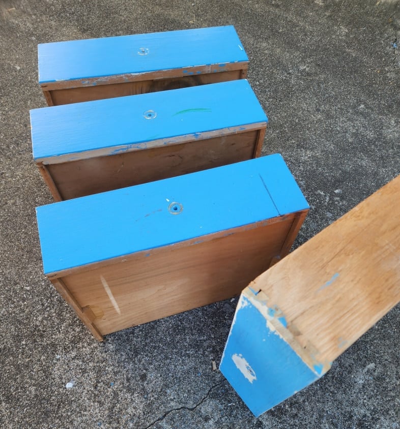 sand old furniture drawers