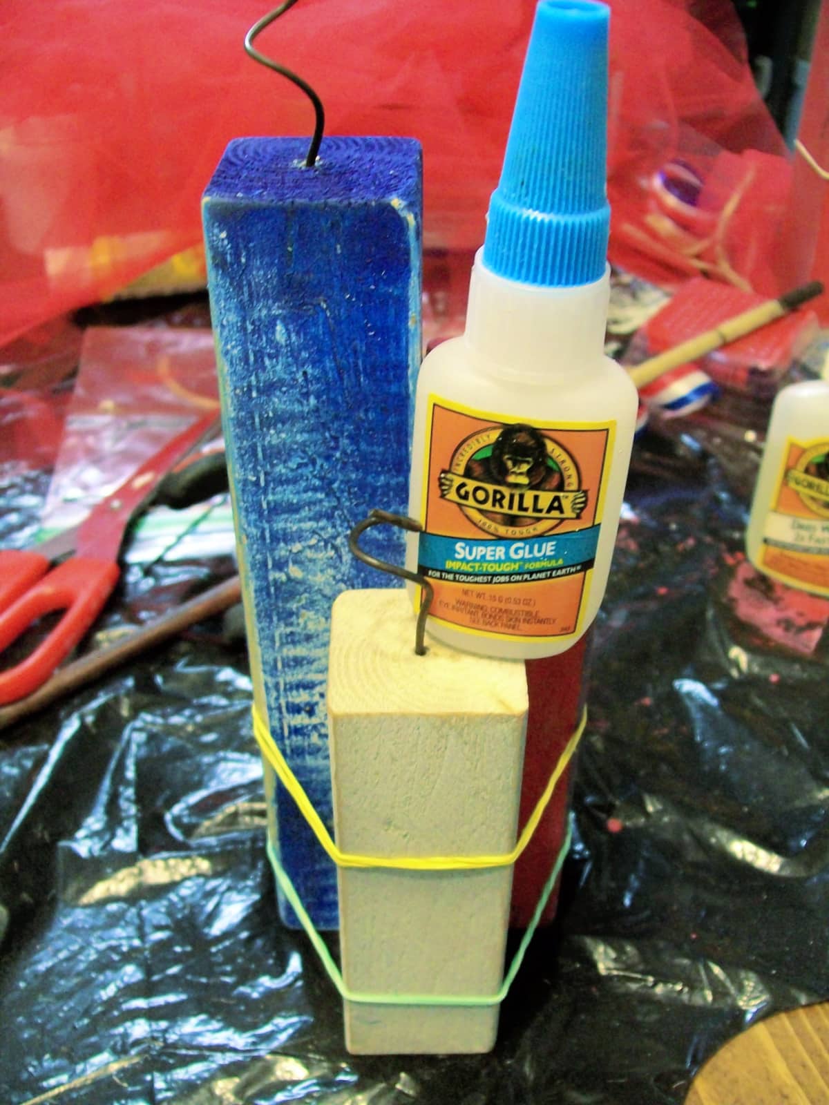 secure wire with gorilla glue