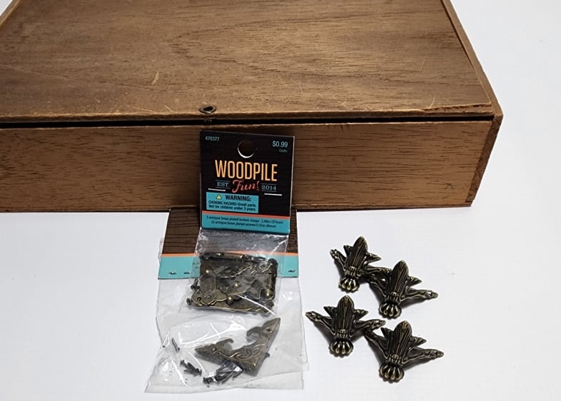 metal embellishments for wooden keepsake box