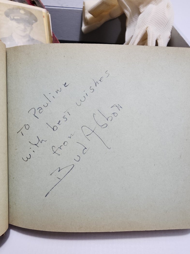 vintage autograph from Bud Abbott