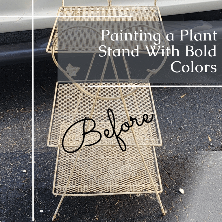 Paint a Metal Plant Stand With Bold Colors