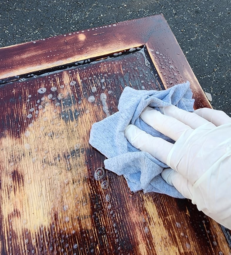 wipe away grime with soft cloth
