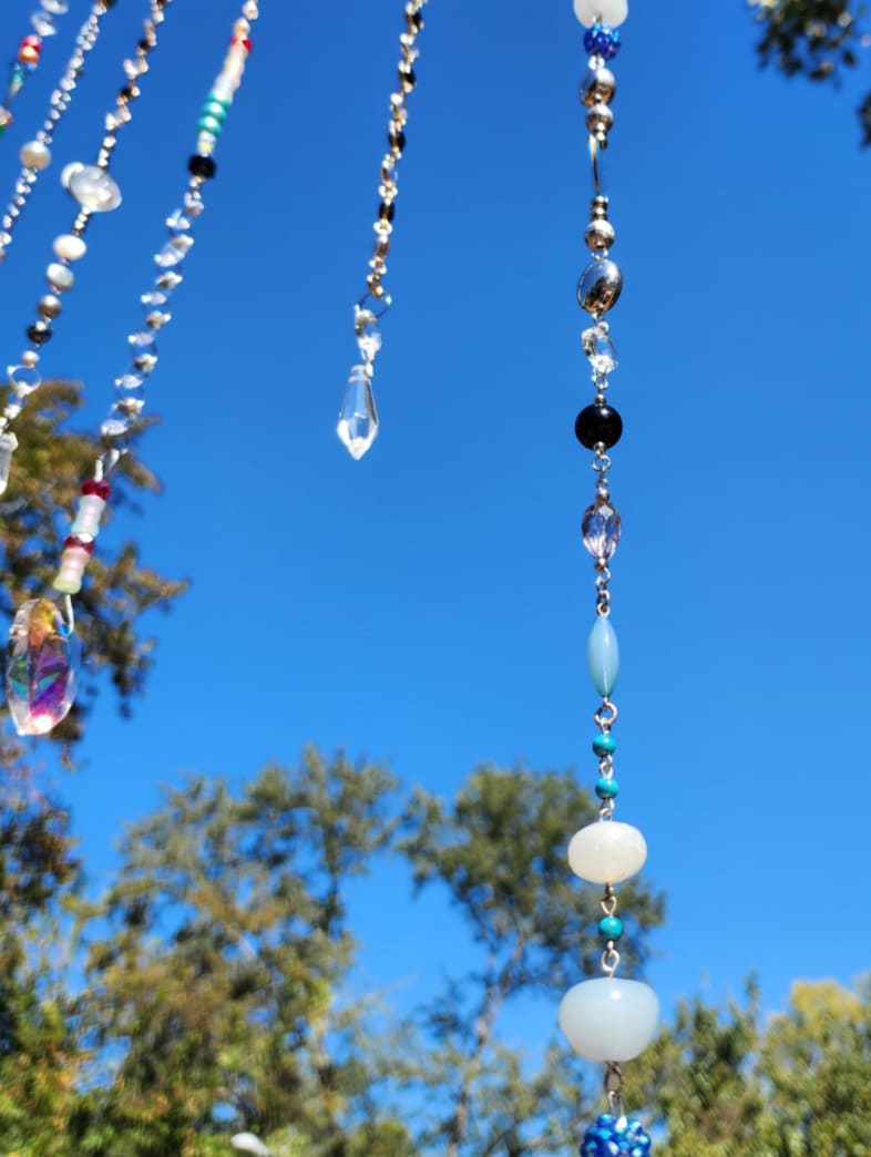 pretty diy outdoor suncatchers against a blue sky