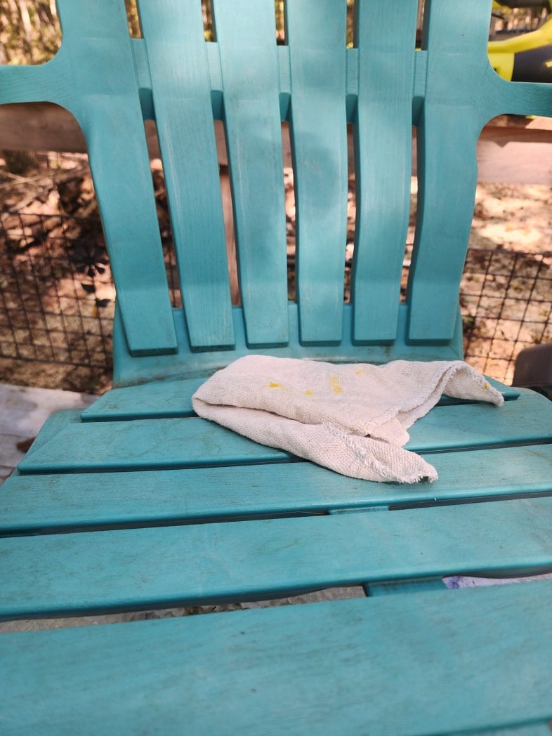 wipe away loose dirt with a rag