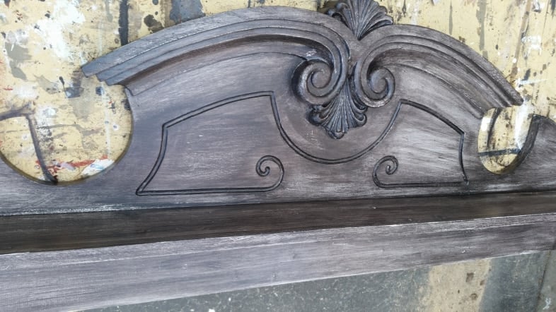 black wash over white paint
