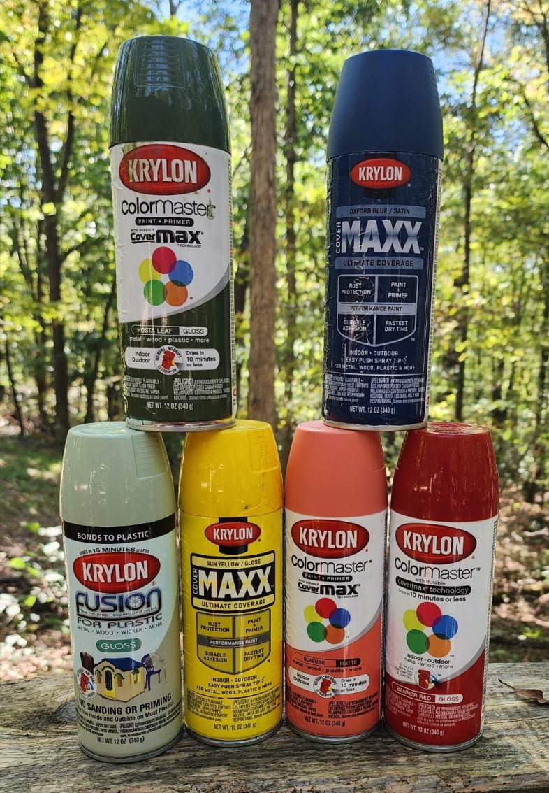 bright colors of spray paint for plastick adirondack chairs