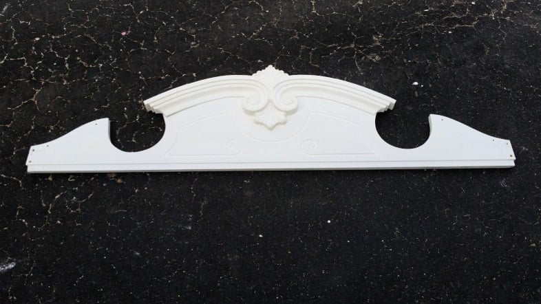 china cabinet top painted with white primer
