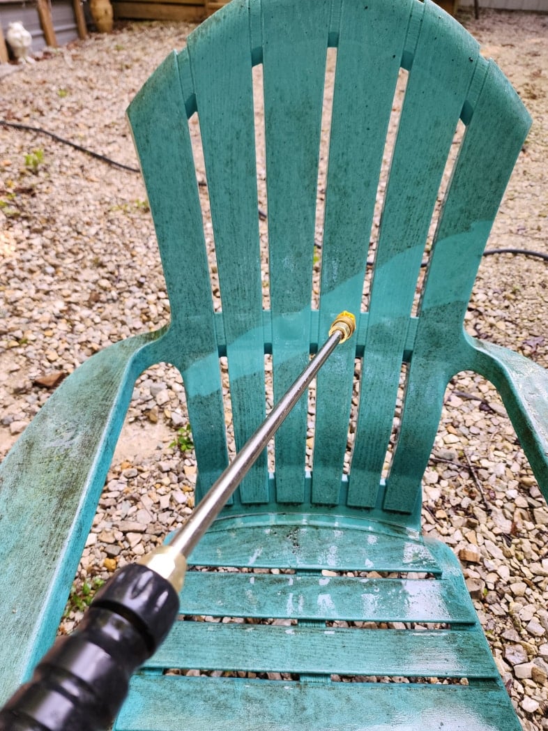 cleaning dirty adironack chairs