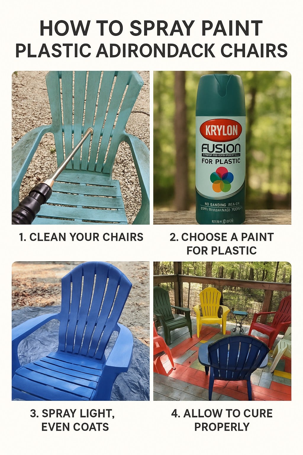 graphic How to Spray Paint Adirondack Chairs