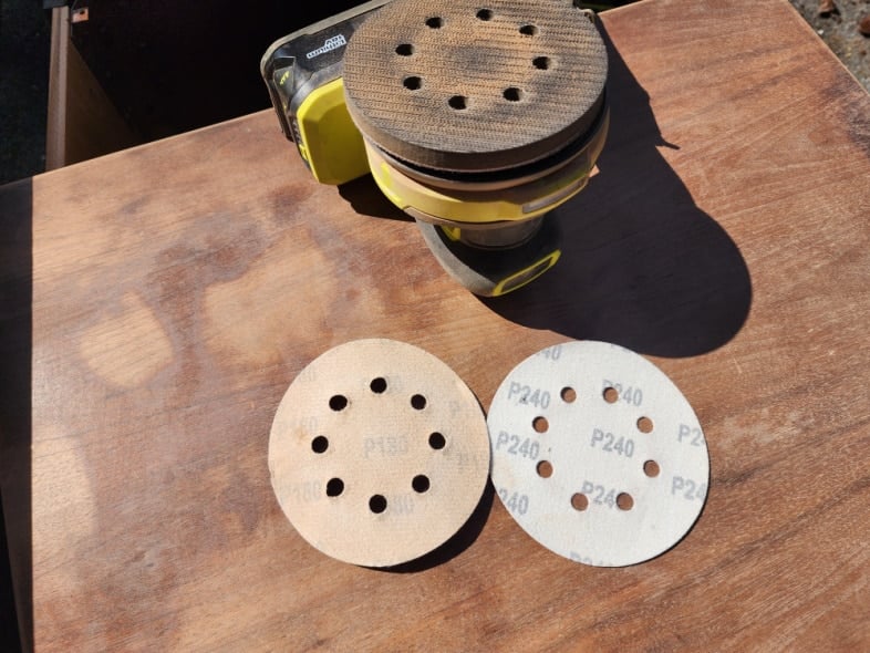 sanding discs with orbital sander