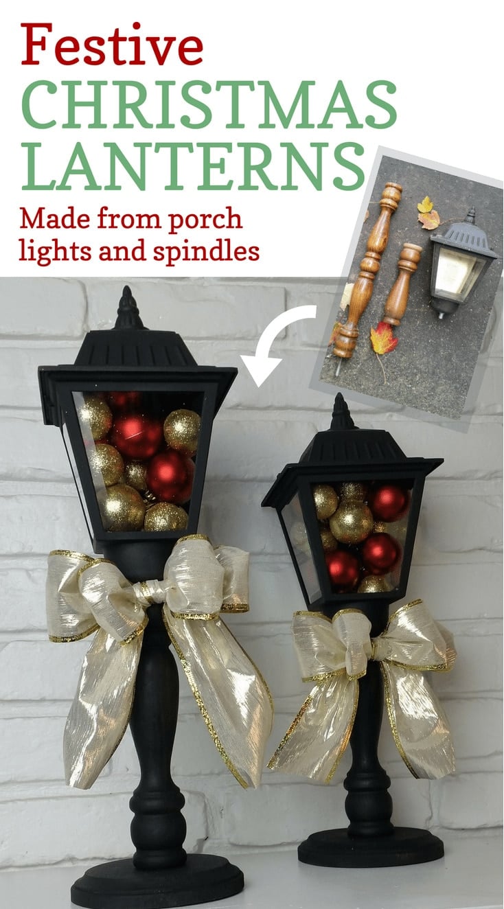Festive Christmas Lights from Salvaged Porch Lights