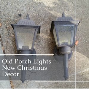old porch posts new Christmas decor