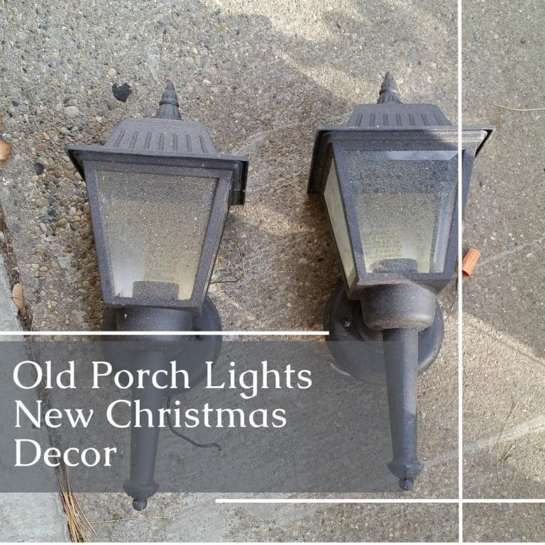 old porch posts new Christmas decor