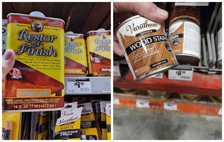 supplies to refresh oak kitchen table
