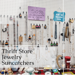 thrift store jewelry suncatchers