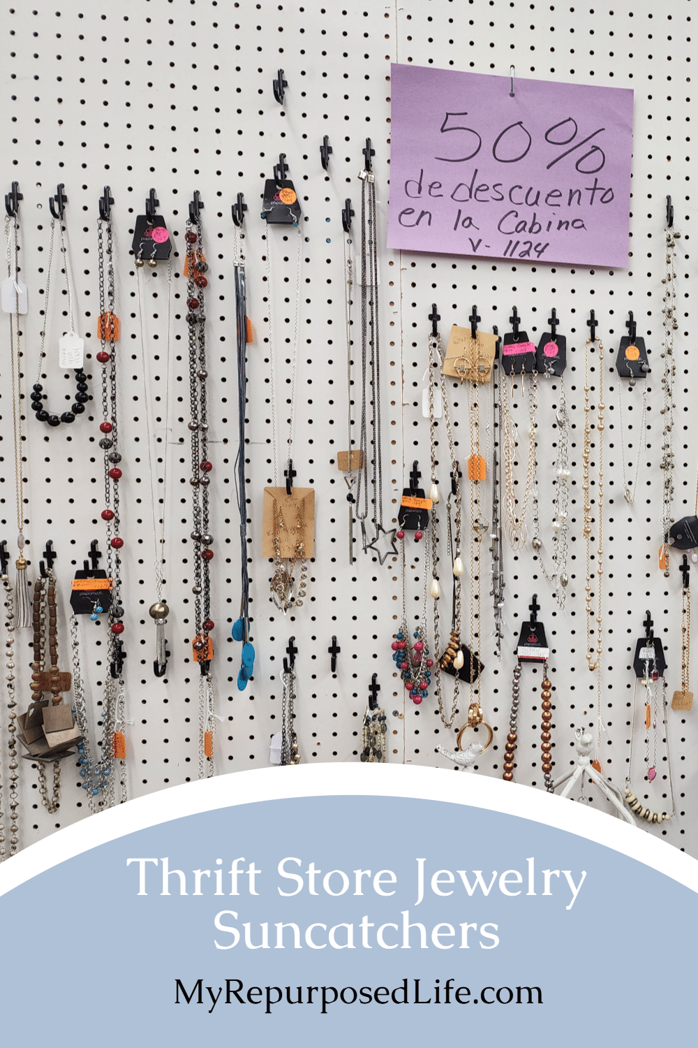 Thrift Store Jewelry Display