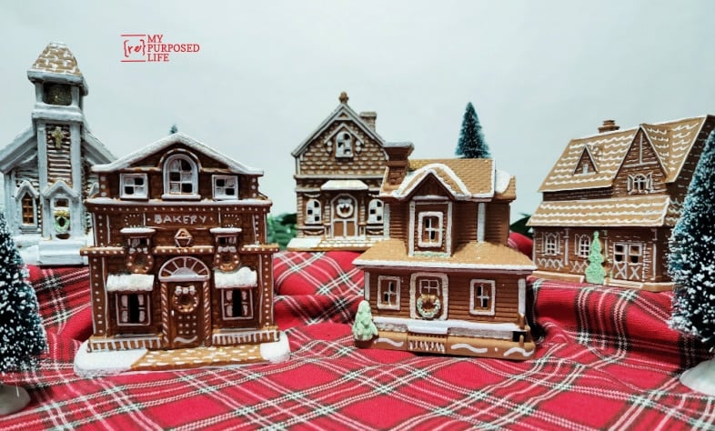 Dollar Store Gingerbread Village