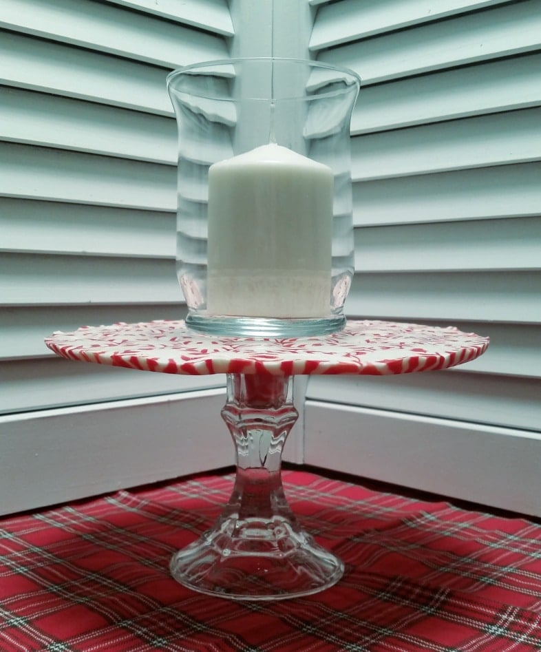 easy peppermint patty platter using a candlestick