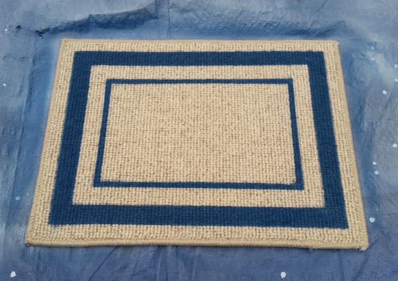freshly painted rug border