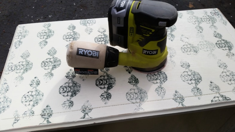 orbital sander distressing