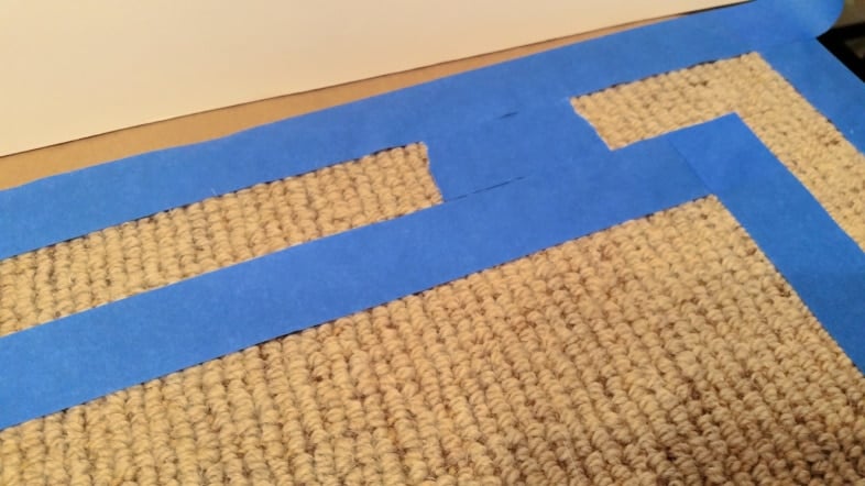 painting border on rug