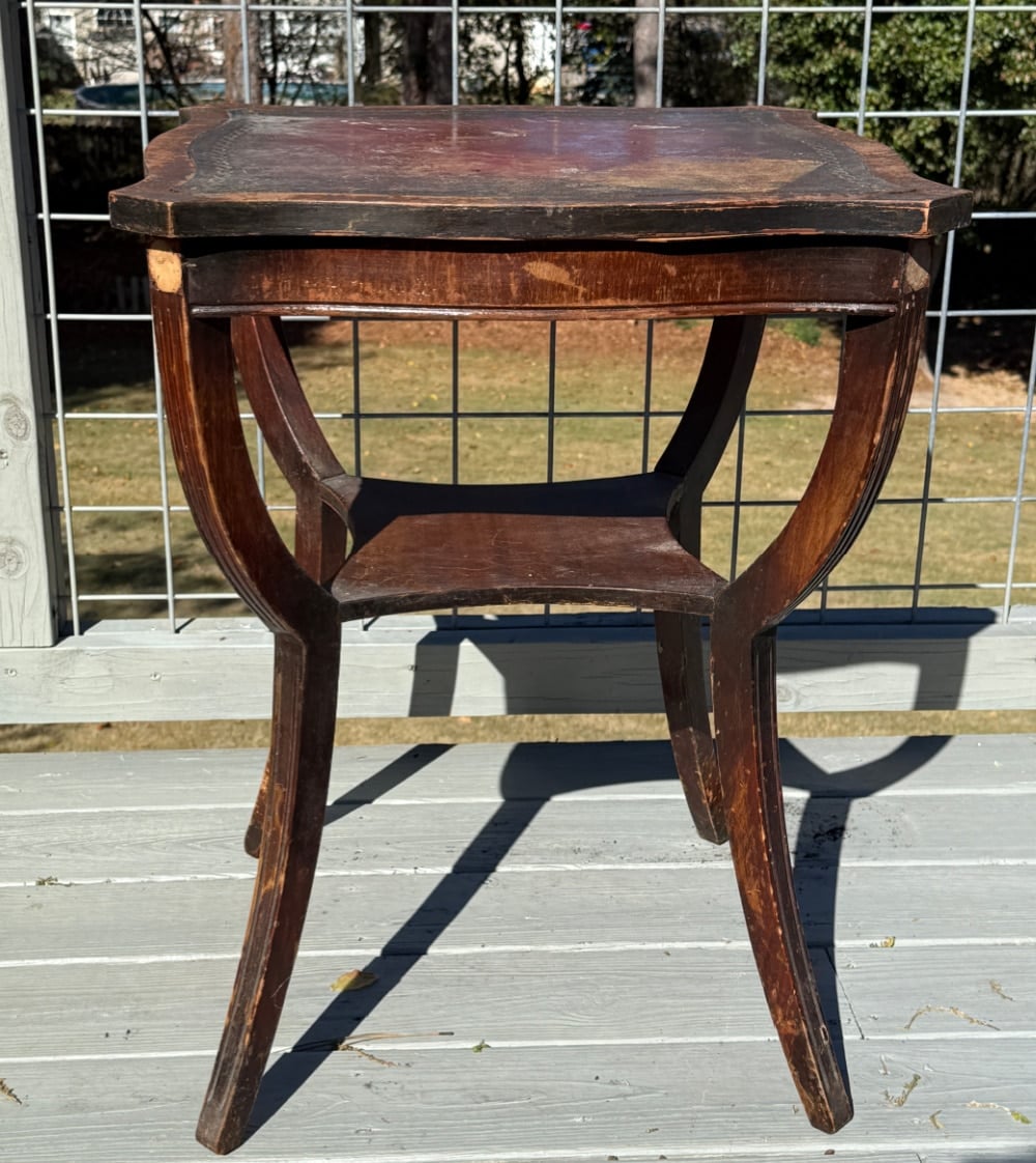 unwanted $5 thrift store table