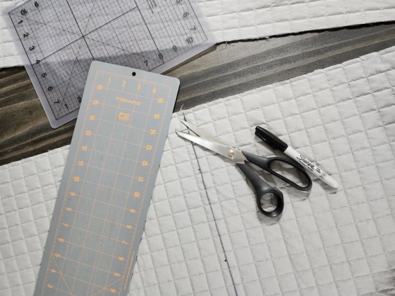 cutt reclaimed quilt pieces