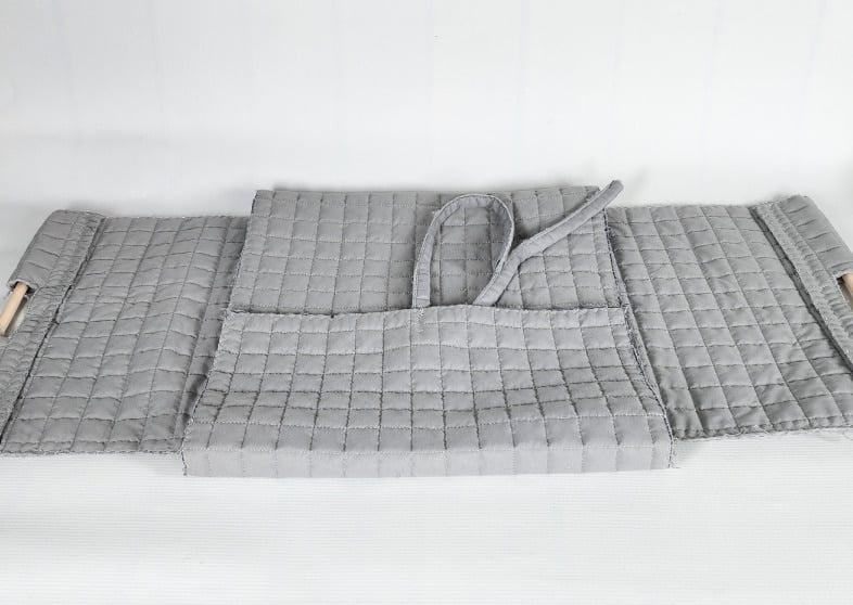 gray quilted casserole carrier