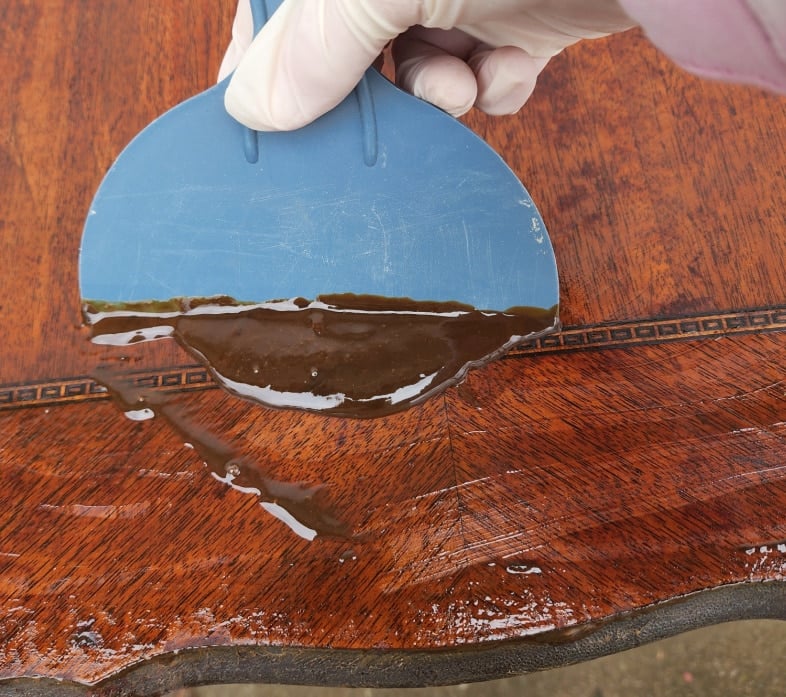 scraping citristrip off tabletop