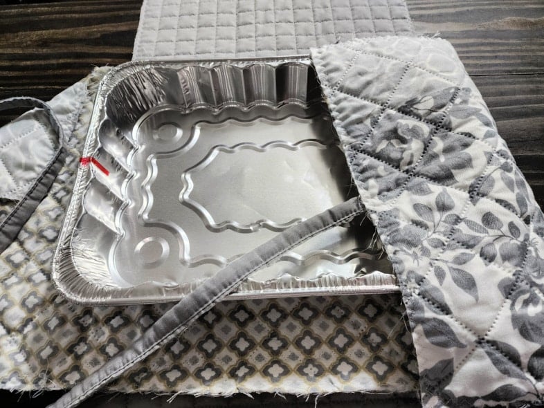 test fit the quilted casserole carrier