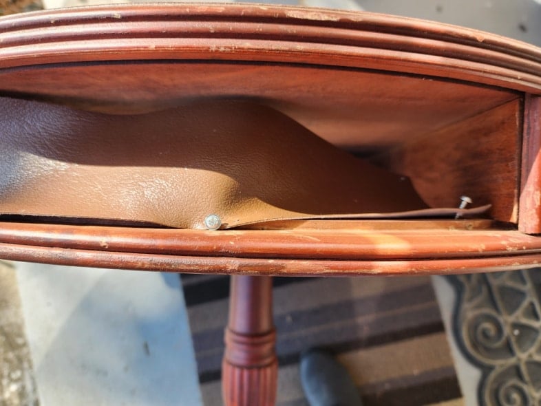 table with missing drawer