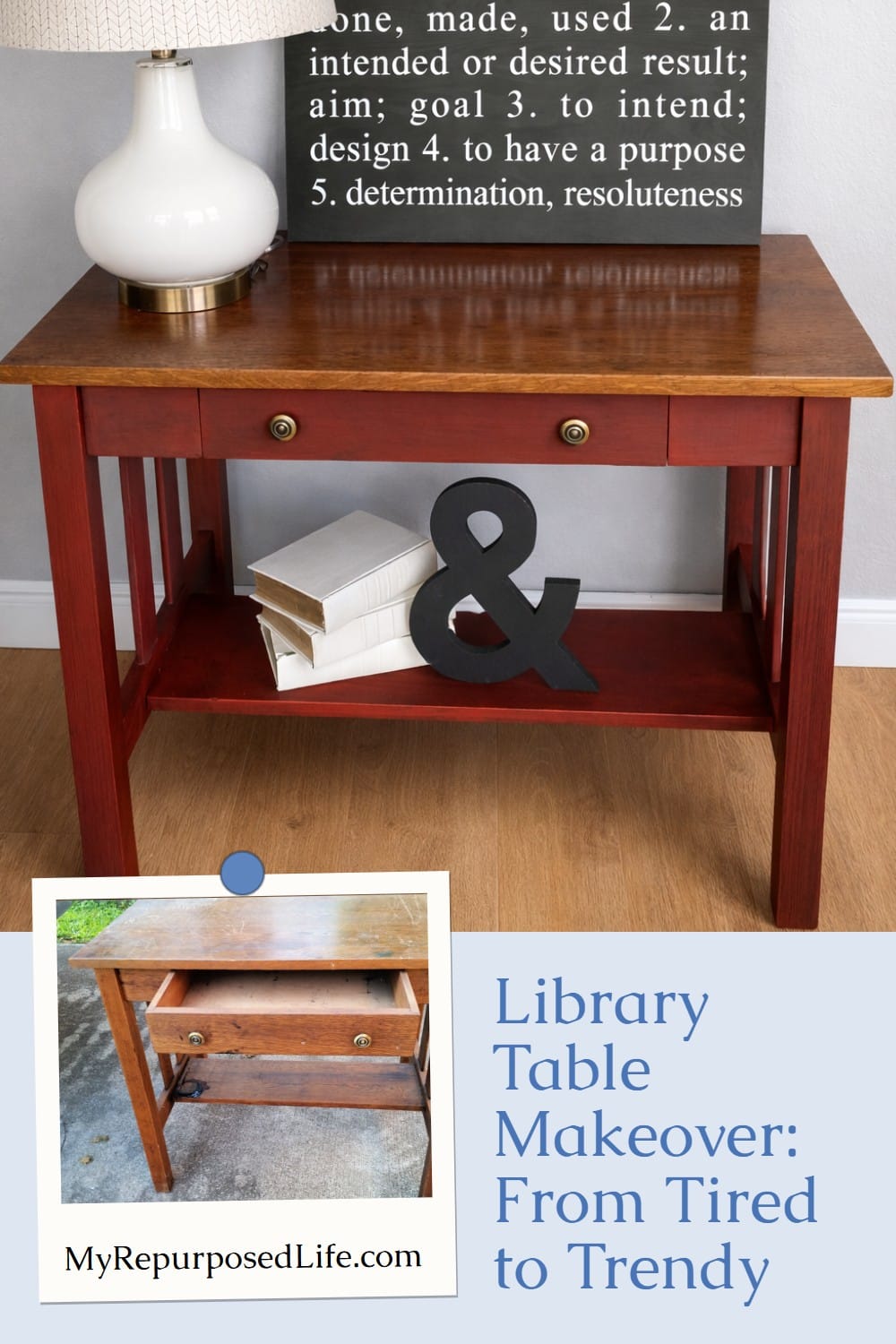 Library Table Makeover From Tired to Trendy