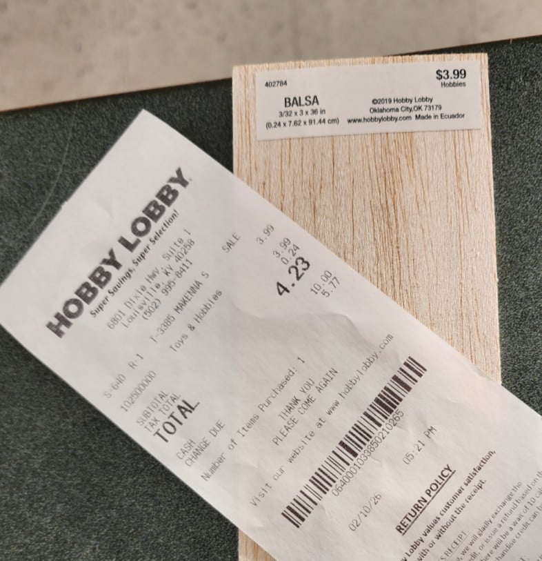 buy balsa wood at hobby lobby