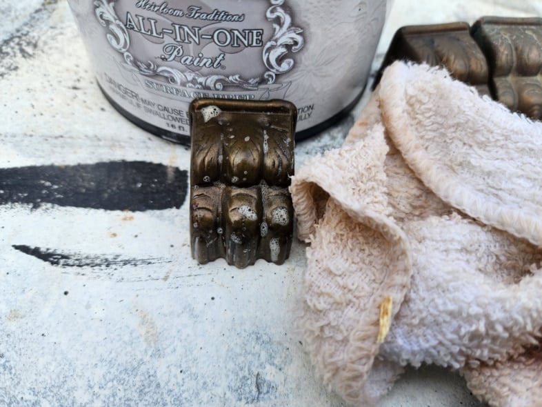 cleaning metal claw feet with surface prep