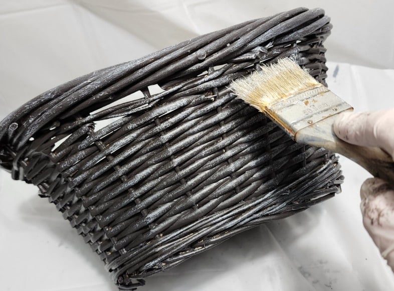 dry brushing a basket