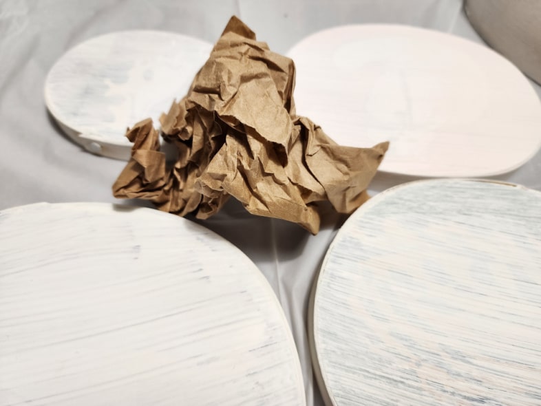 sand boxes with brown craft paper