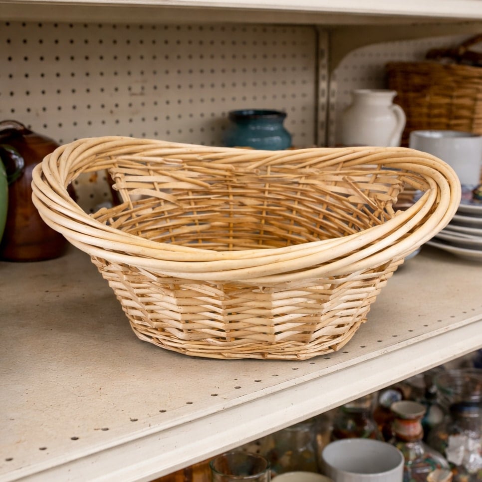 thrift store wicker basket