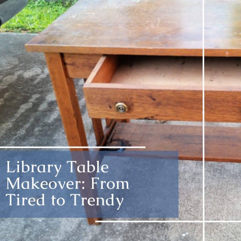 tired library table makeover