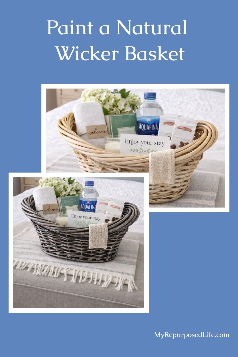 transform a thrift store basket with paint via @repurposedlife