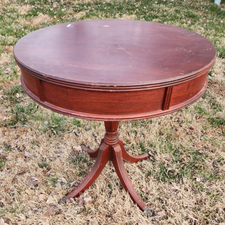 vintage drum table