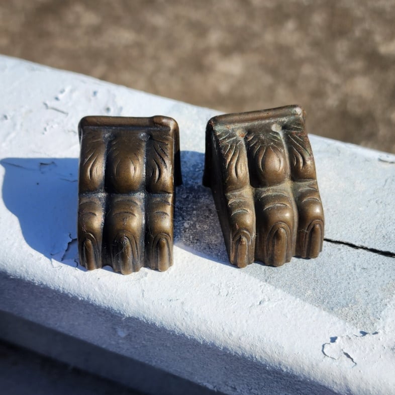 before and after of metal claw feet