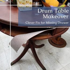 drum table missing drawer