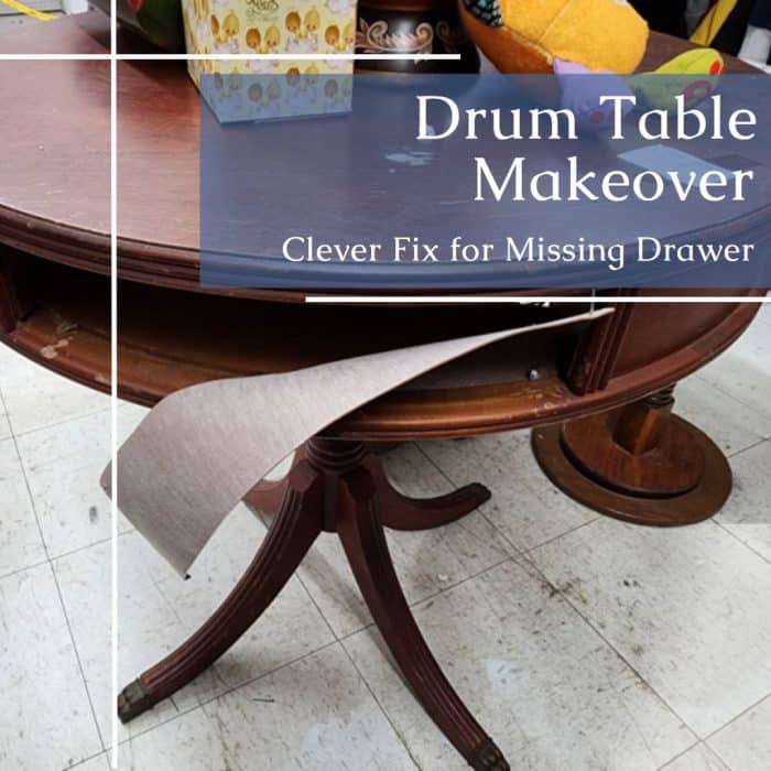 drum table missing drawer