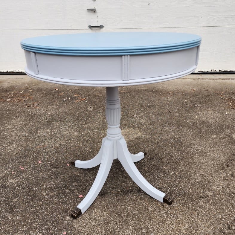 missing drawer drum table after