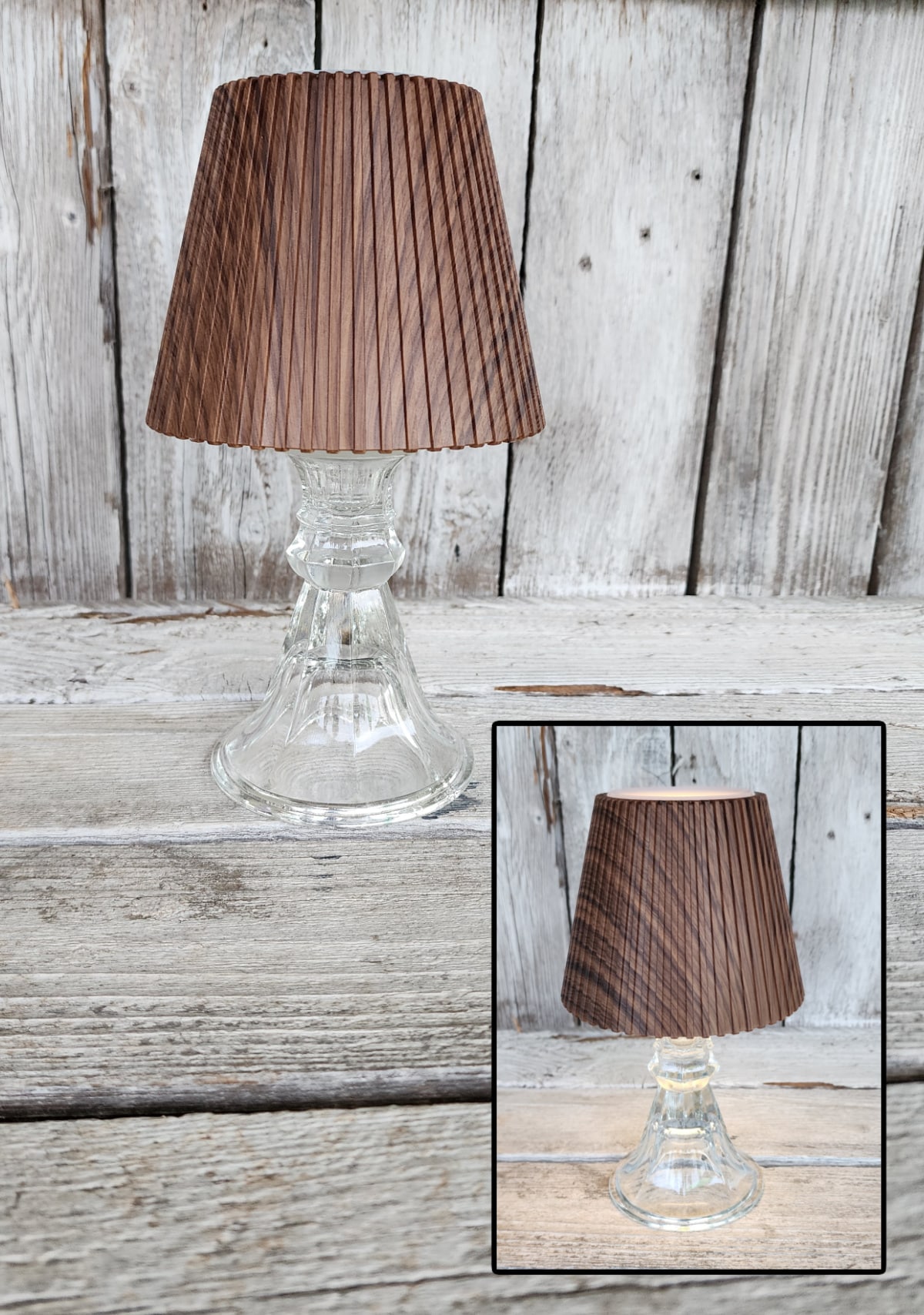 dollar store candle holder wireless lamp