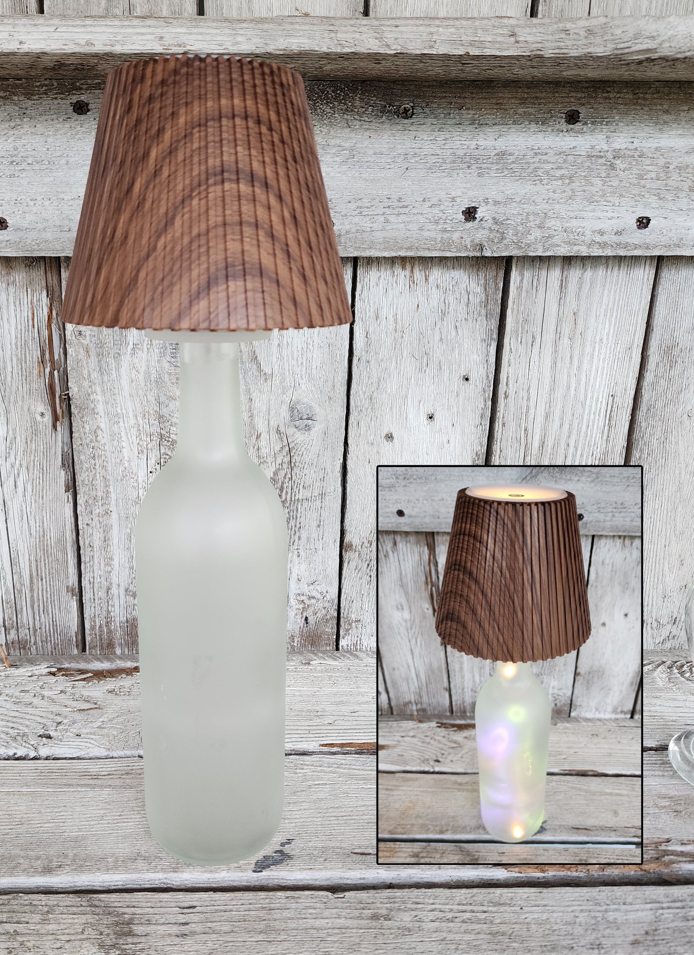 frosted wine bottle wireless lamp