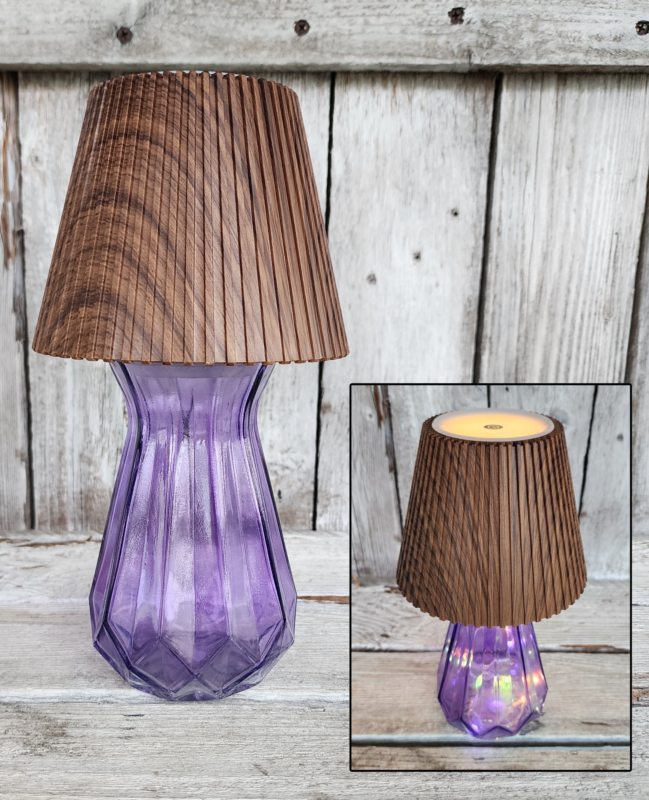 short purple vase