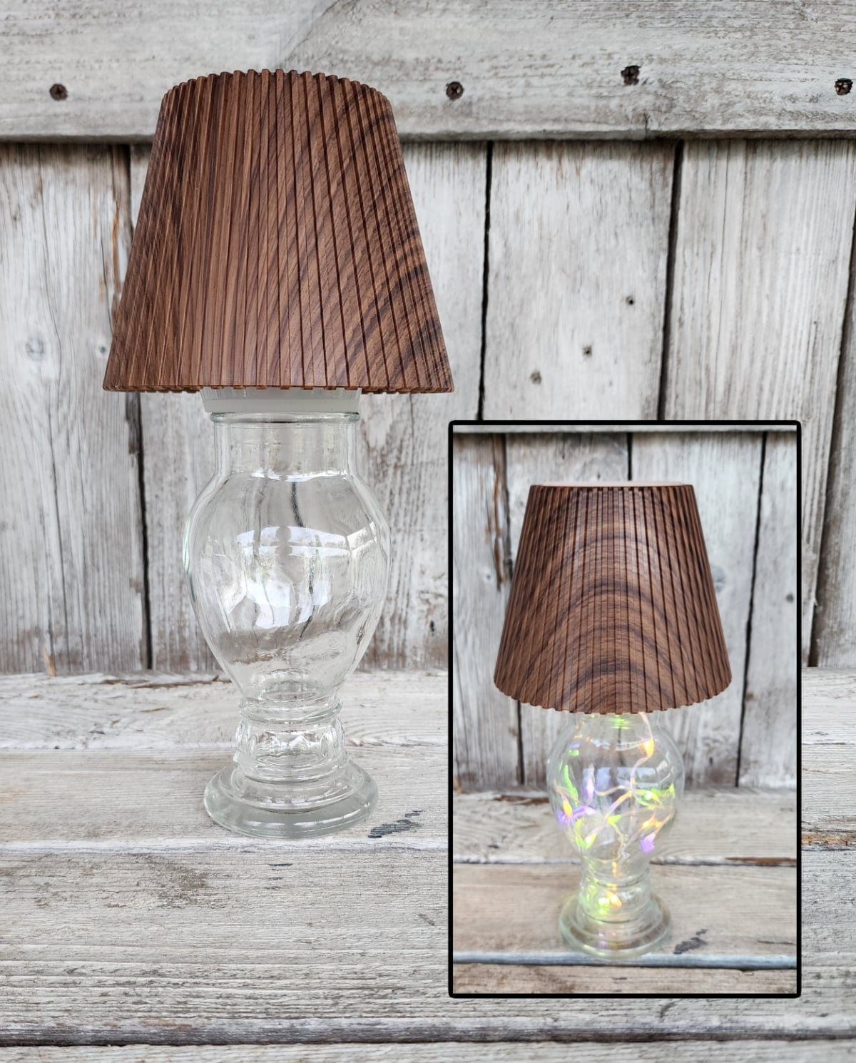 small clear ginger jar
