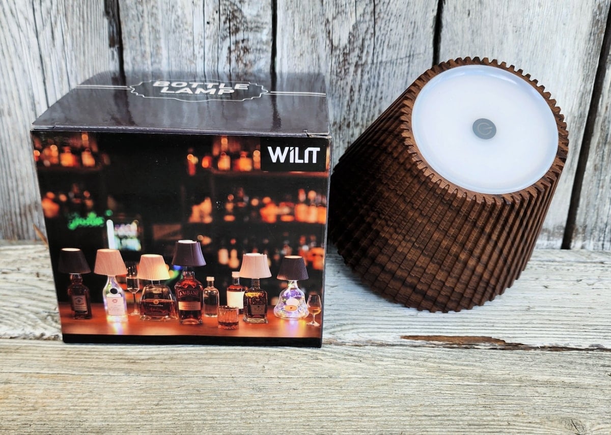 wireless bottle lamp shade