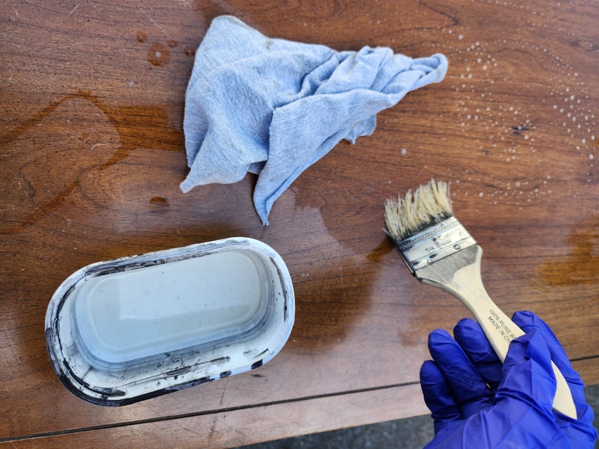 apply surface prep with a chip brush